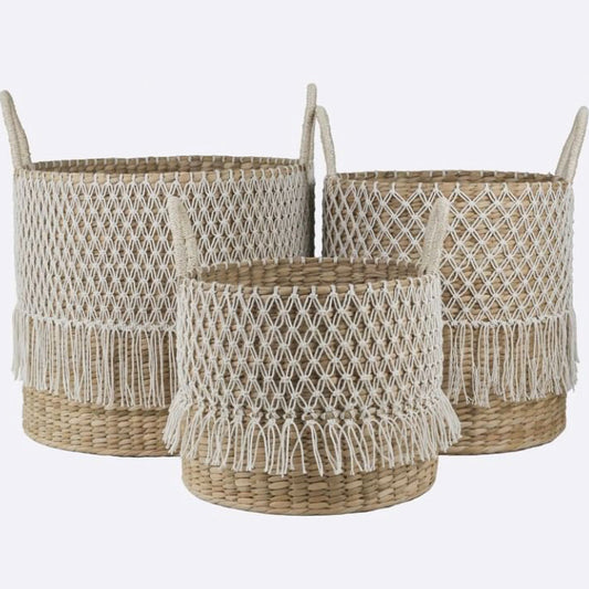 BUENO Hand-Woven Seagrass Baskets