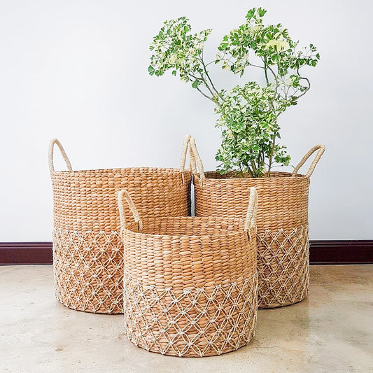 ANALILIA Hand-Woven Seagrass Baskets