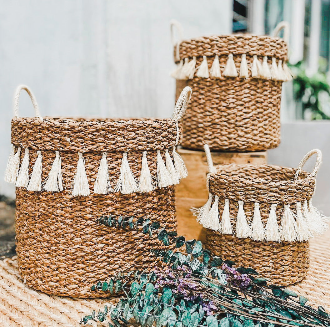 DARIA Hand-Woven Seagrass Baskets