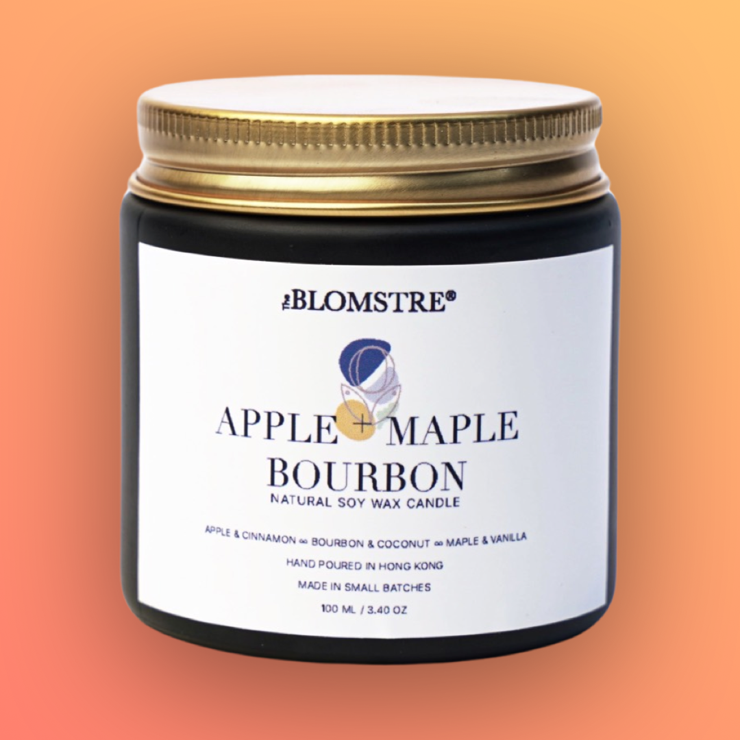 Soy Wax Candle 100ml: APPLE + MAPLE BOURBON