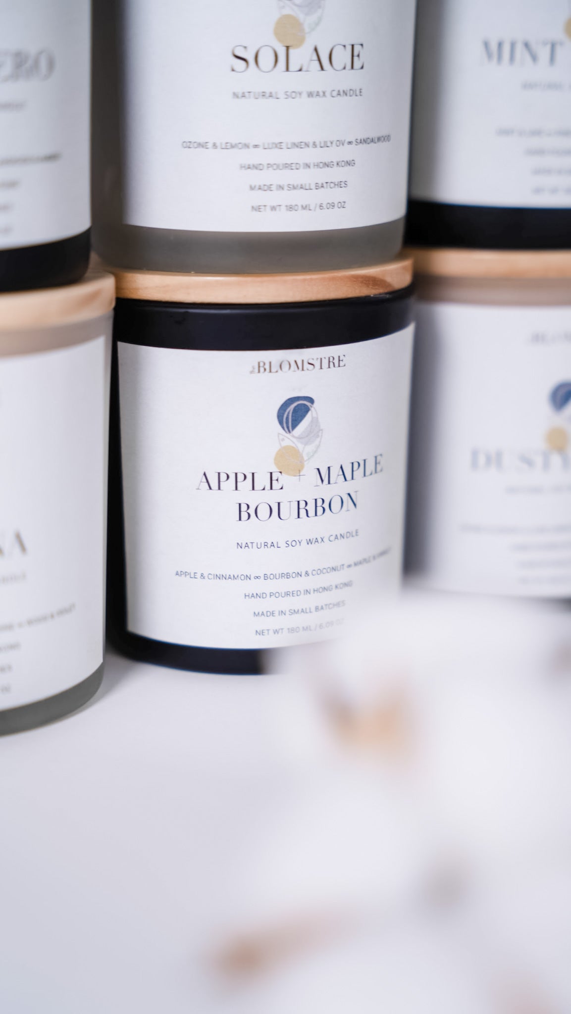 Soy Candle 180ml: APPLE + MAPLE BOURBON - N°7