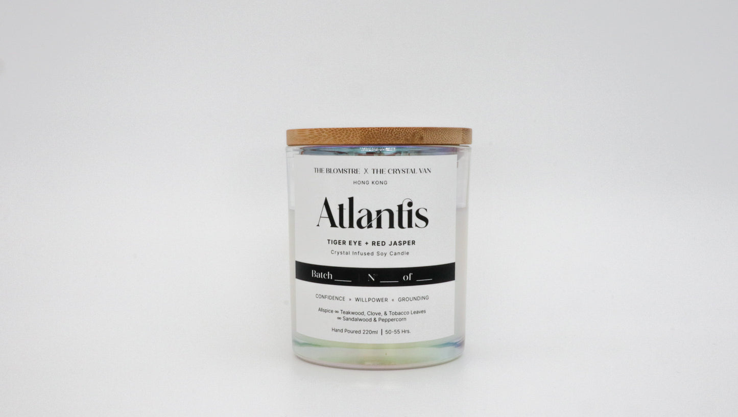 Crystal Infused Soy Candle 220ml: ATLANTIS [THE BLOMSTRE x THE CRYSTAL VAN]