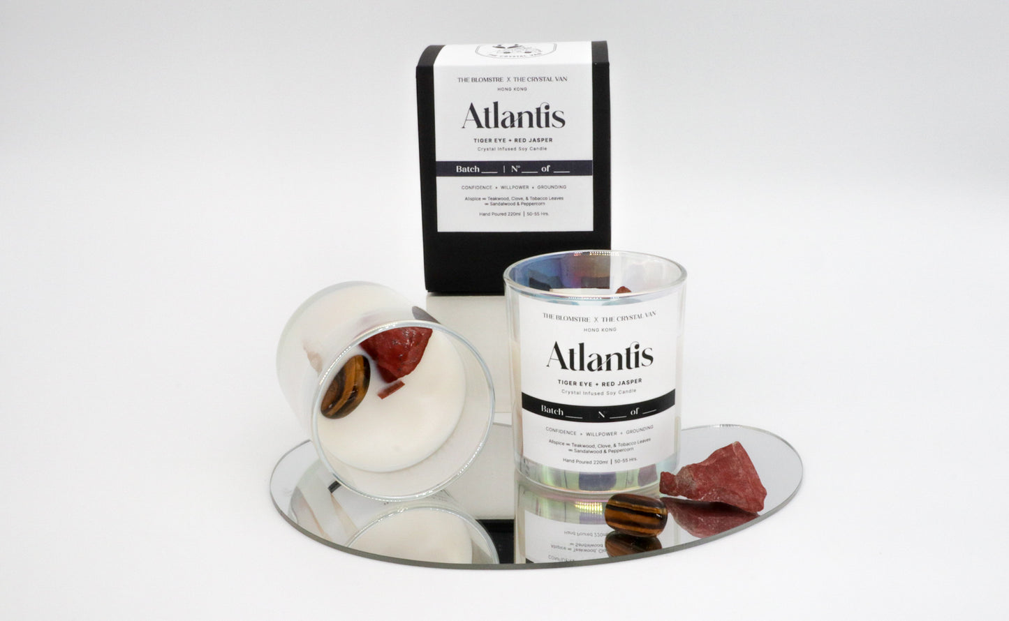 Crystal Infused Soy Candle 220ml: ATLANTIS [THE BLOMSTRE x THE CRYSTAL VAN]