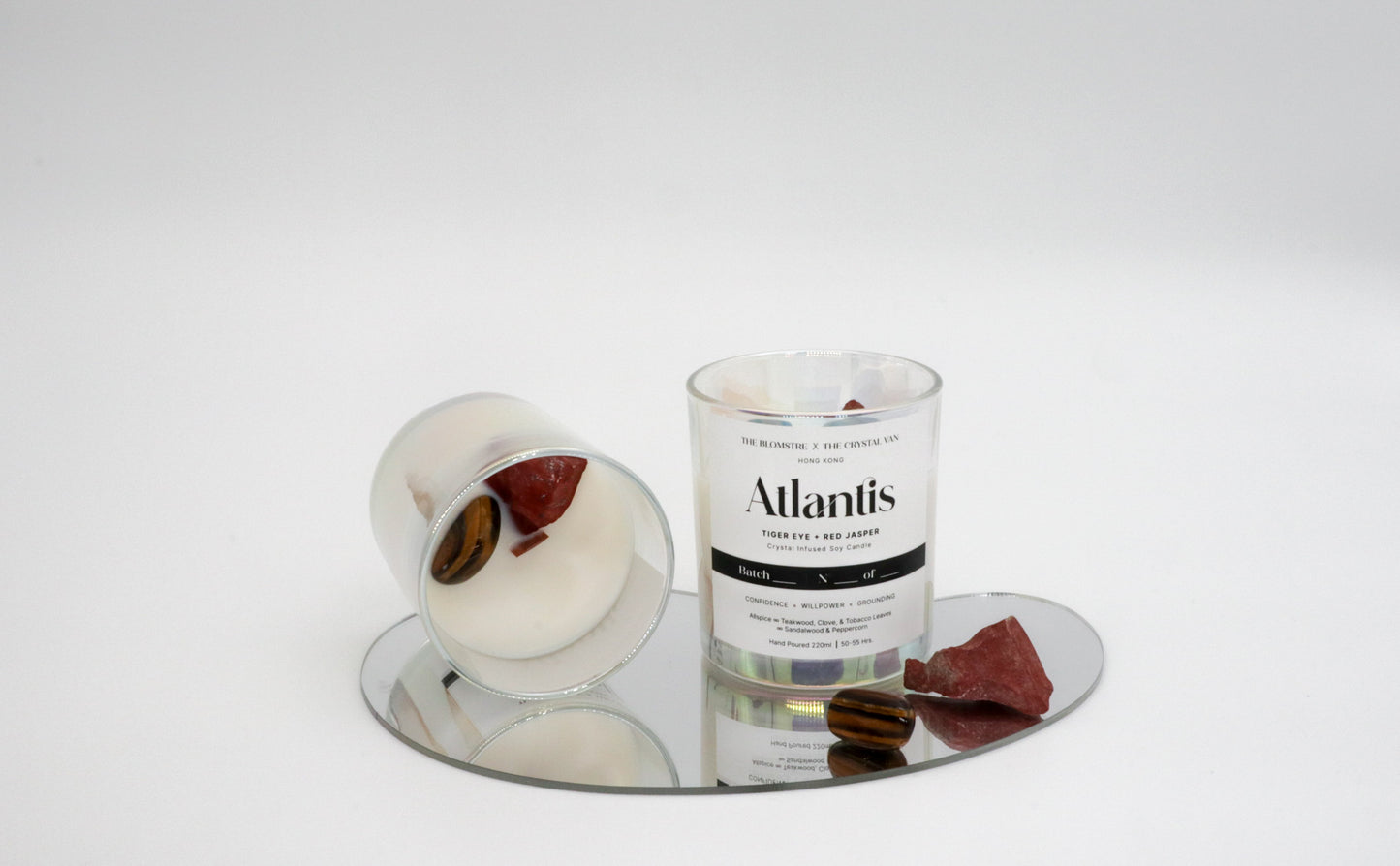 Crystal Infused Soy Candle 220ml: ATLANTIS [THE BLOMSTRE x THE CRYSTAL VAN]