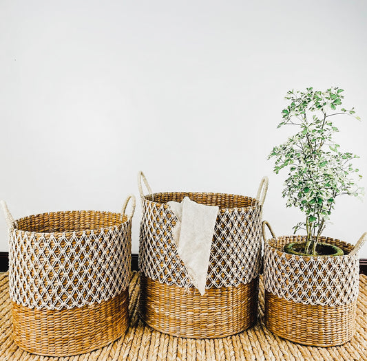 CARITA Hand-Woven Seagrass Baskets